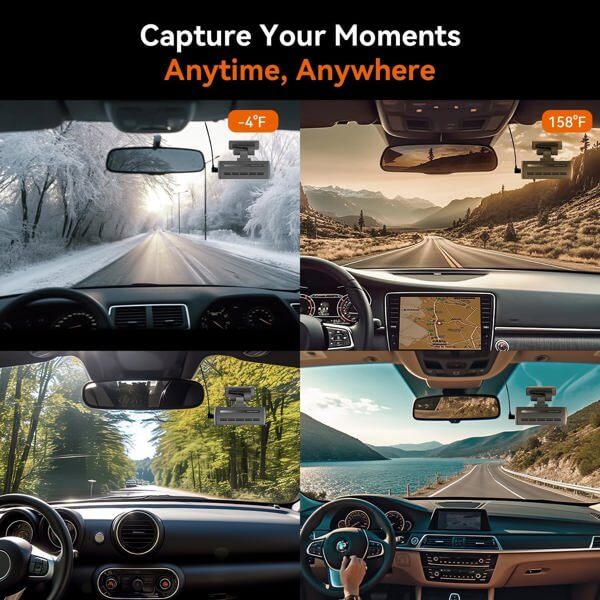 მანქანის ვიდეო რეგისტრატორი DDPAI N1 Dual 1296P FHD Dash Cam 135°, WIFI Front and Rear Cam, Car Video Recorder, Black