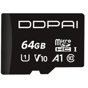 მეხსიერების ბარათი DDPAI 64GB, microSD, UHS-I, C10, Black