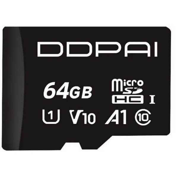 Memory Card DDPAI 64GB, microSD, UHS-I, C10, Black