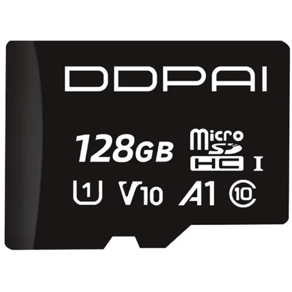მეხსიერების ბარათი DDPAI 128GB, microSD, UHS-I C10, Black