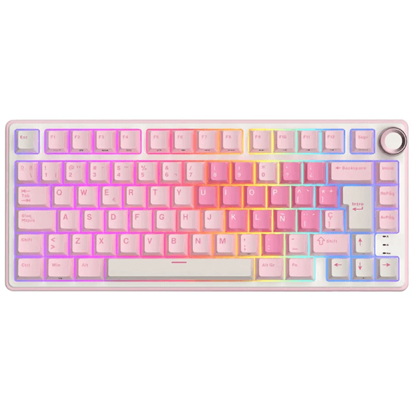 Mechanical Keyboard Royal Kludge R75 RGB, Cream Switch, Hot Swappable, Wired, USB, Pink Melody