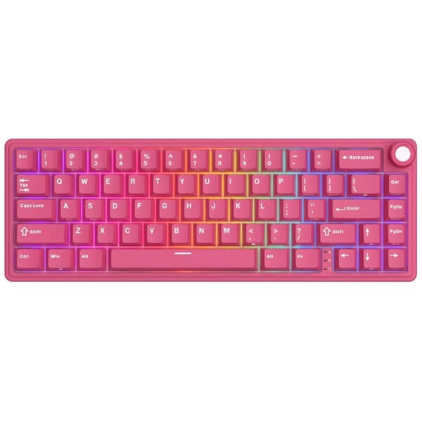 Mechanical Keyboard Royal Kludge R65 RGB, Cream Switch, Hot Swappable, Wired, USB, Berry Red