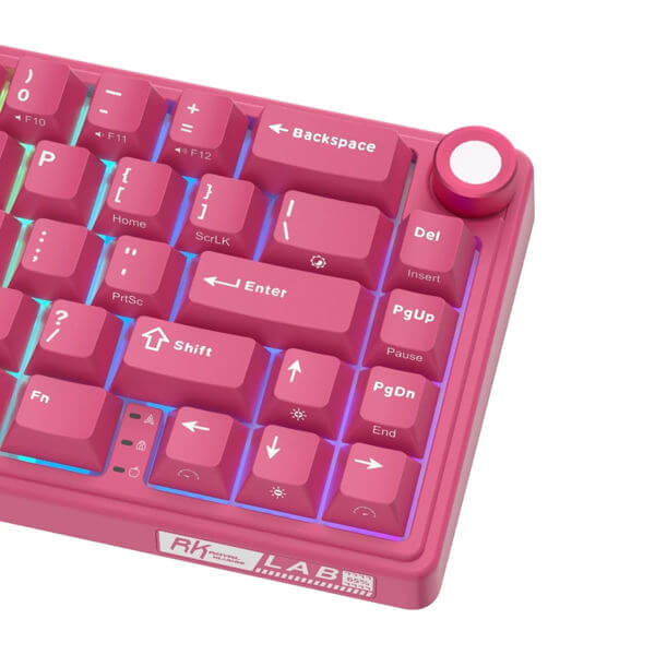 Mechanical Keyboard Royal Kludge R65 RGB, Cream Switch, Hot Swappable, Wired, USB, Berry Red
