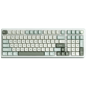 Mechanical Keyboard Royal Kludge RK R98Pro RGB, Beige Switch, Hot Swappable, Wired, Sky Cyan