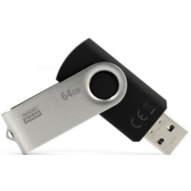Flash Memory Goodram UTS3-0640K0R11 UTS3, 64GB, USB3.2, Black/Silver