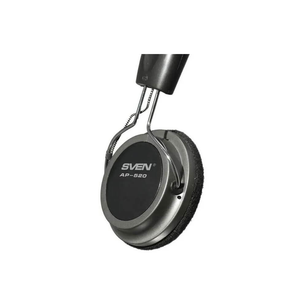 ყურსასმენი SVEN SV-0410520 AP-520, Headset, Wired, 3.5mm, Black