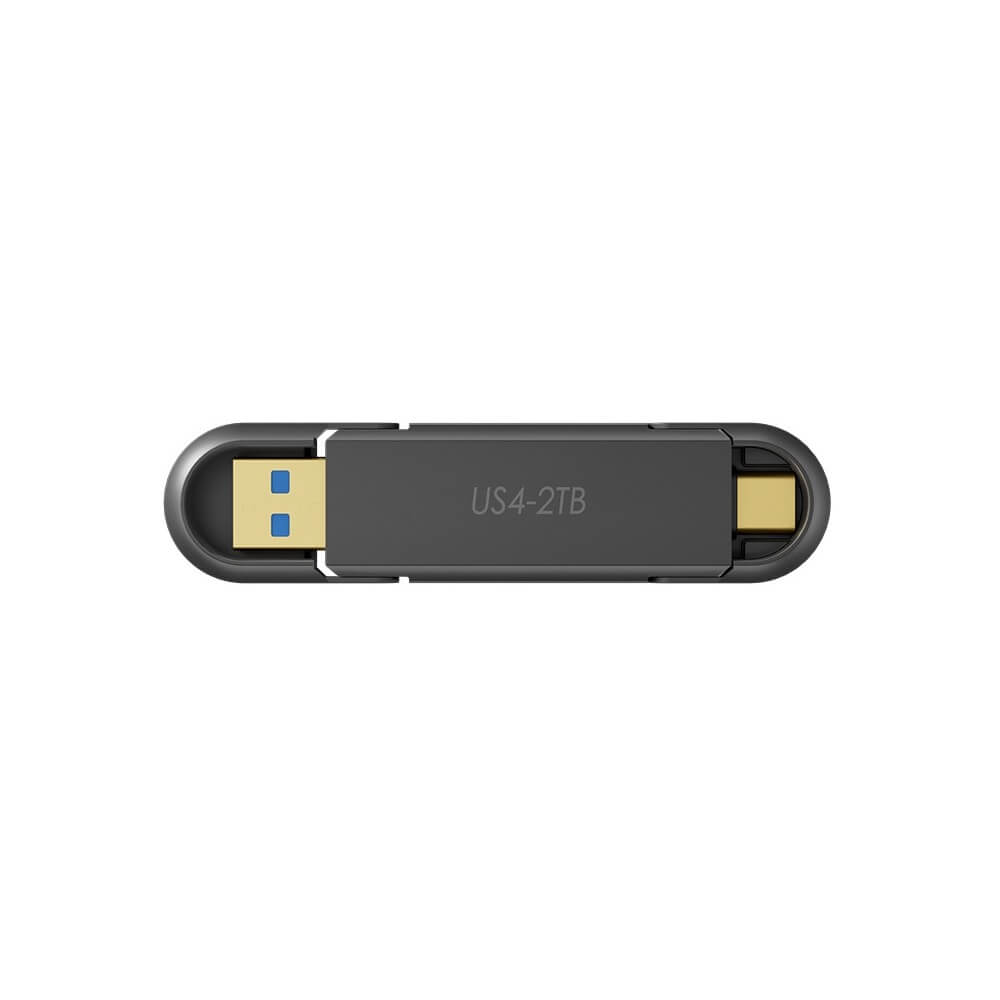 USB ფლეშ მეხსიერება Kingspec US4-128, 128GB, USB3.0, Flash Memory, Black