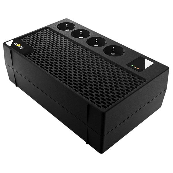 უწყვეტი კვების წყარო NJoy UPCSBLS665TRECG01B Renton 650, Line Interactive, 650VA/360W, 4×Schuko, UPS, Black