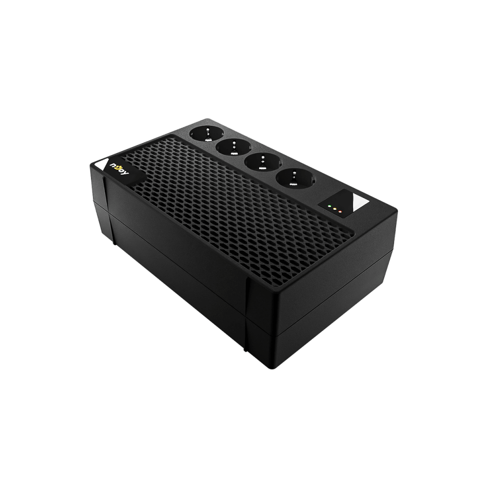 უწყვეტი კვების წყარო NJoy UPCSBLS665TRECG01B Renton 650, Line Interactive, 650VA/360W, 4×Schuko, UPS, Black