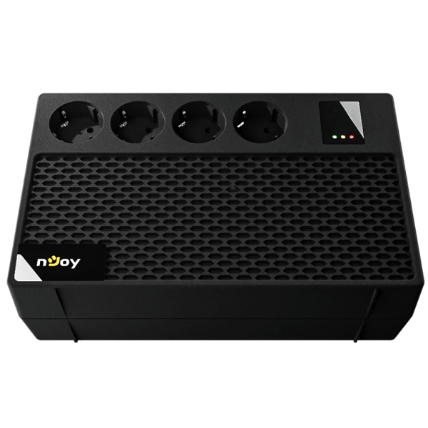 უწყვეტი კვების წყარო NJoy UPCSBLS665TRECG01B Renton 650, Line Interactive, 650VA/360W, 4×Schuko, UPS, Black
