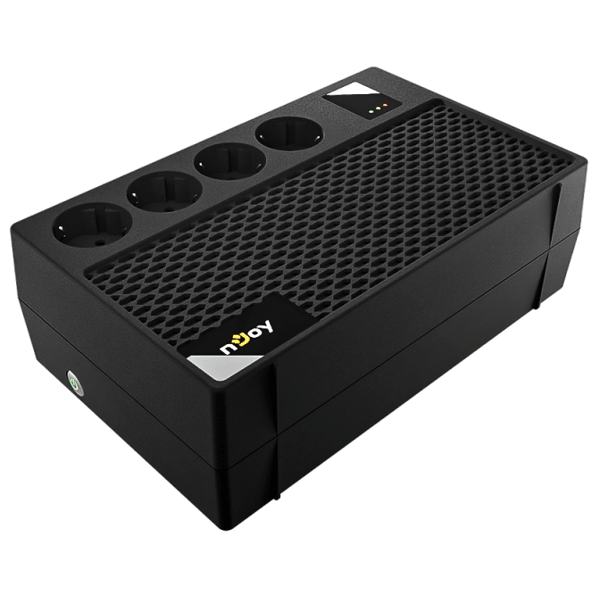 უწყვეტი კვების წყარო NJoy UPCSBLS665TRECG01B Renton 650, Line Interactive, 650VA/360W, 4×Schuko, UPS, Black