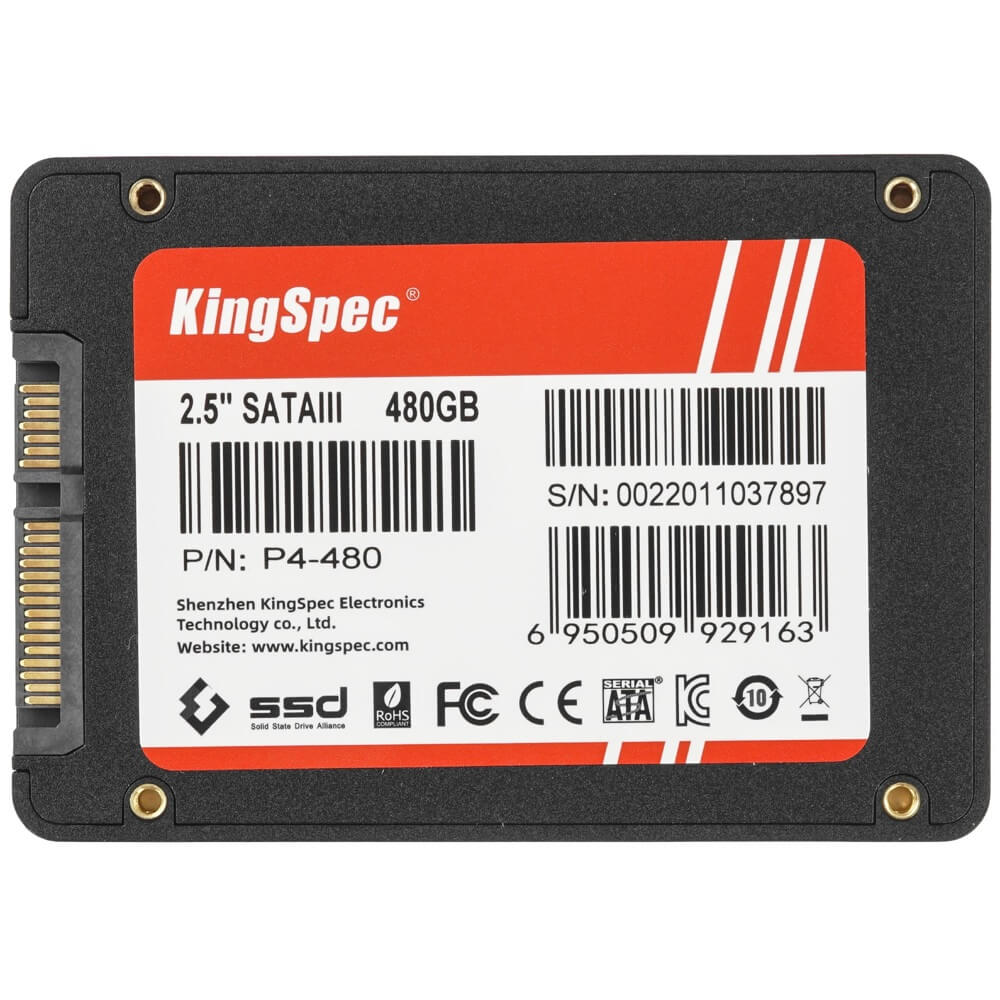 Internal Hard Drive KingSpec P4-480, 480GB, 2.5"