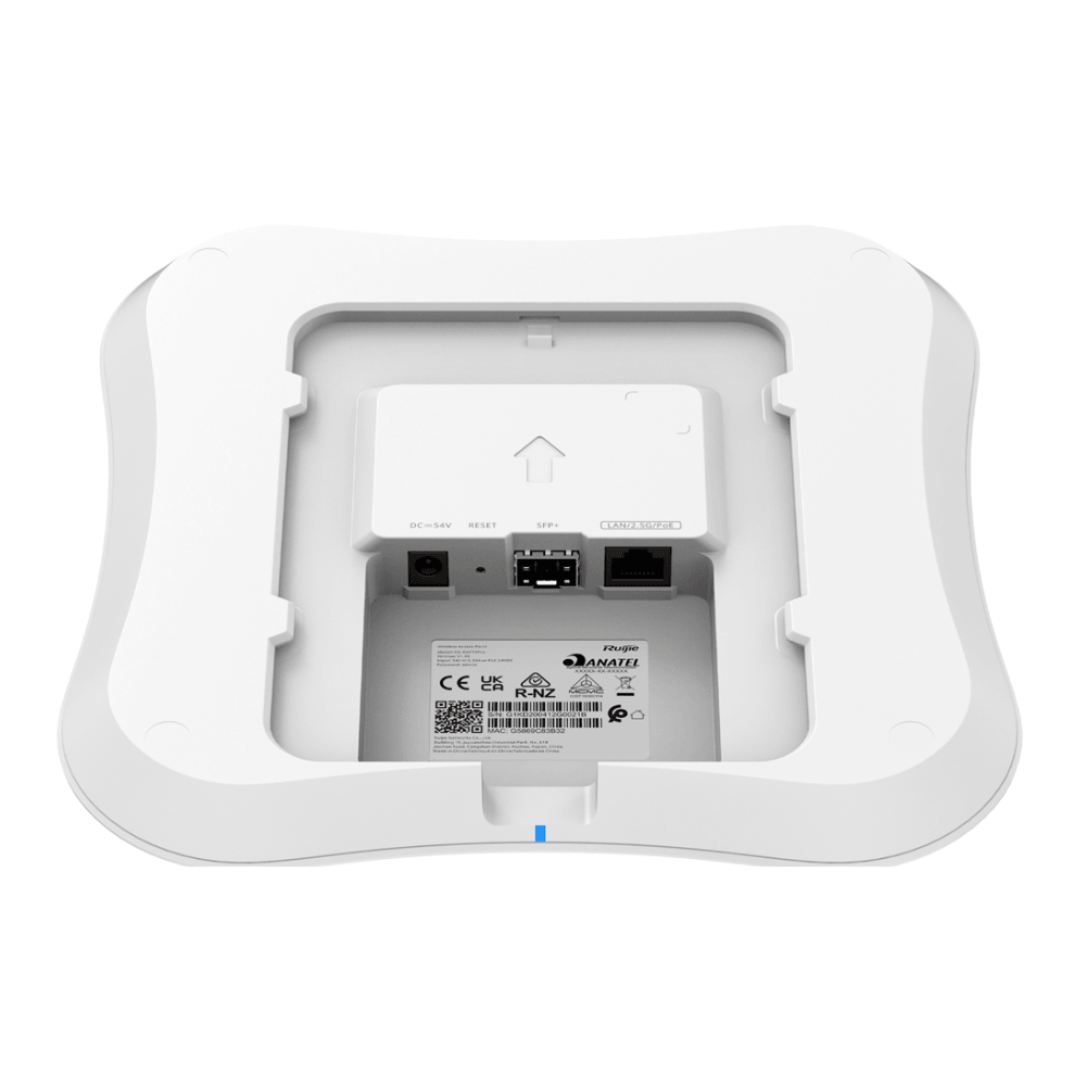 დაშვების წერტილი Ruijie RG-RAP73Pro, 8646Mbps, Wi-Fi 7 BE14000 Tri-Band Ceiling Access Point, White