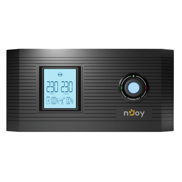 UPS NJoy UPCSTLP812HAICP01B Aira 1200, Line Interactive, 1200VA/1000W, 2×Schuko, LCD, Black