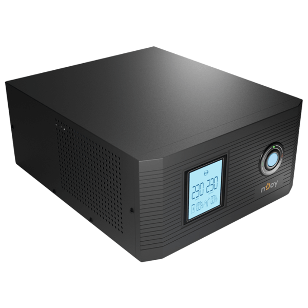 UPS NJoy UPCSTLP812HAICP01B Aira 1200, Line Interactive, 1200VA/1000W, 2×Schuko, LCD, Black