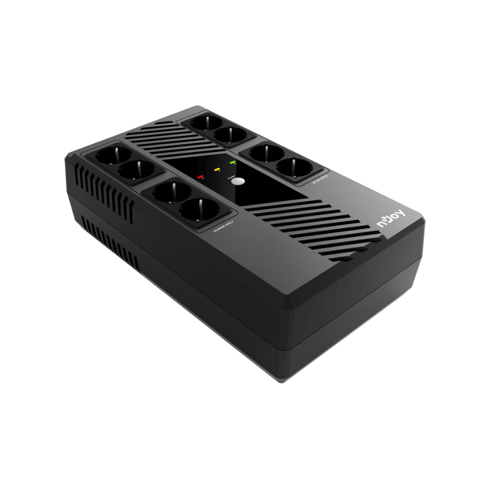 უწყვეტი კვების წყარო NJoy UPCSBLS660TTOAZ01B Token 600, Line Interactive, 600VA/360W, USB, 8×Schuko, UPS, Black