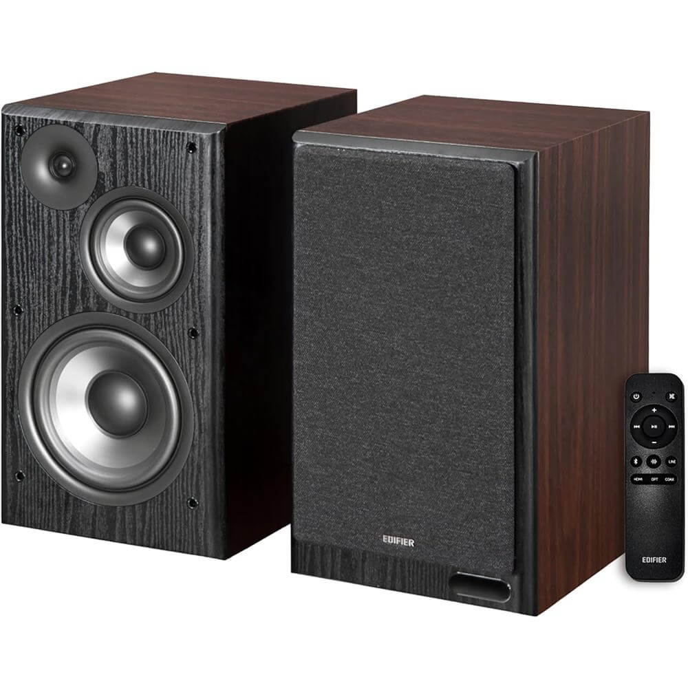 დინამიკი Edifier R2750DB MKII, 144W, HDMI eARC, Optical, Coaxial, Line In, Bluetooth, Powered Bookshelf Speakers, Walnut