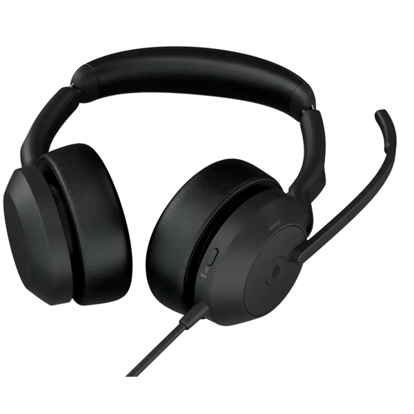 ყურსასმენი Jabra 25089-999-799 Evolve2 50 MS Stereo, Headset, Wireless, Type-C/A, Bluetooth, Black