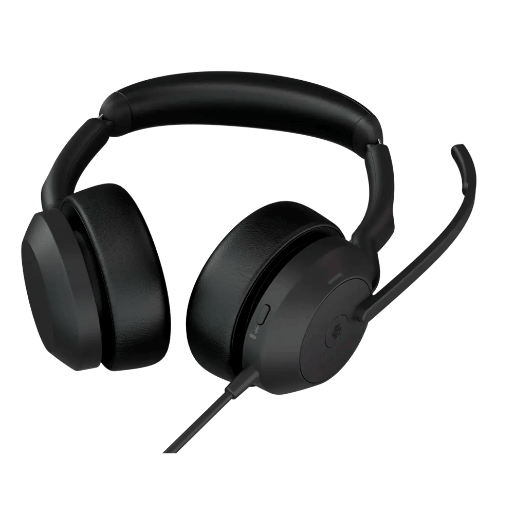 ყურსასმენი Jabra 25089-999-799 Evolve2 50 MS Stereo, Headset, Wireless, Type-C/A, Bluetooth, Black