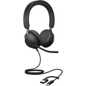Headset Jabra 24189-999-799 Evolve2 40 SE MS Stereo, Wired, Type-C/A, Black