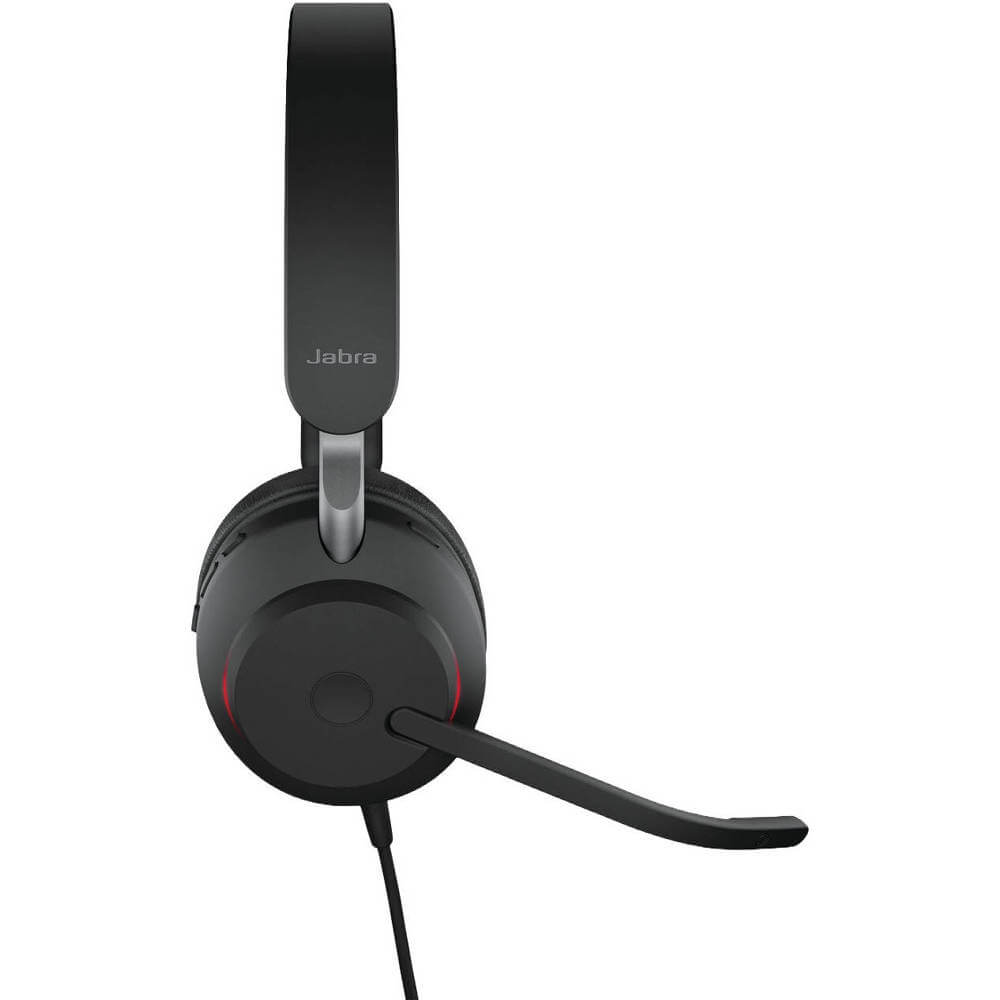 Headset Jabra 24189-999-799 Evolve2 40 SE MS Stereo, Wired, Type-C/A, Black