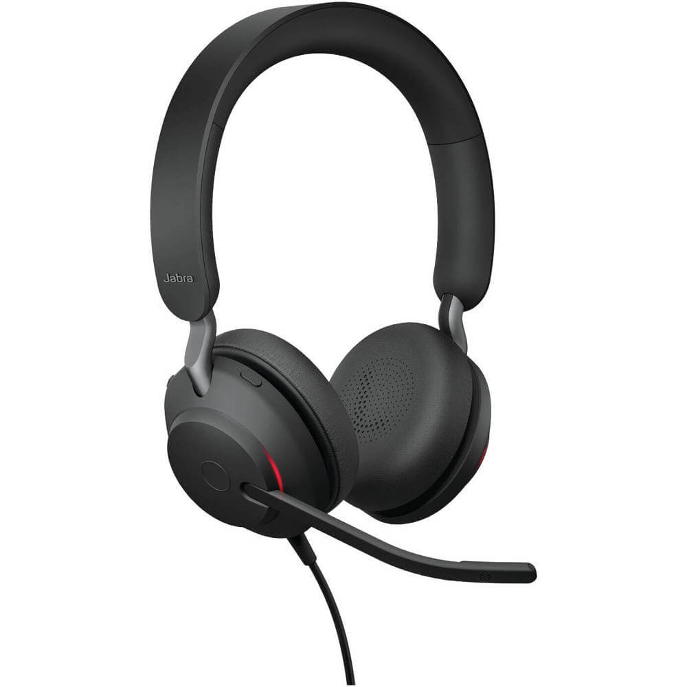 ყურსასმენი Jabra 24189-999-799 Evolve2 40 SE MS Stereo, Headset, Wired, Type-C/A, Black