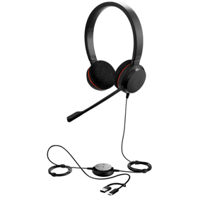 Wired Jabra 4999-829-269 Evolve 20 Stereo UC, Headset, Type-C/A, Black