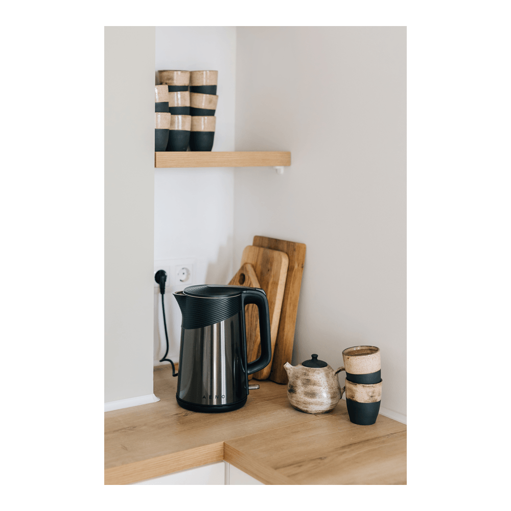 ელექტრო ჩაიდანი Aeno AEK0003 EK3, 2200W, 1.7L, Electric Kettle, Metallic Gray