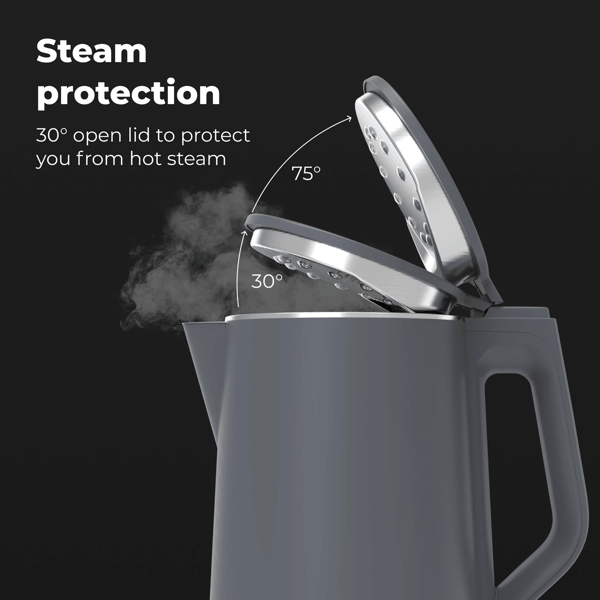 ელექტრო ჩაიდანი Aeno AEK0004 EK4, 2200W, 1.5L, Electric Kettle, Dark Grey