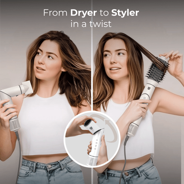 თმის სტაილერი Aeno AHS0001, 1200W, Hair Styler, White