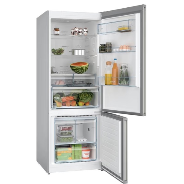 Refrigerator Bosch KGN55CIE0N, 483L, E, 40dB, No Frost, Grey