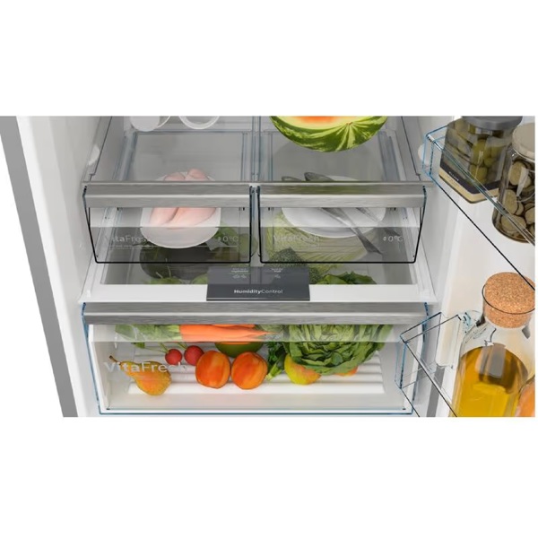 Refrigerator Bosch KGN55CIE0N, 483L, E, 40dB, No Frost, Grey