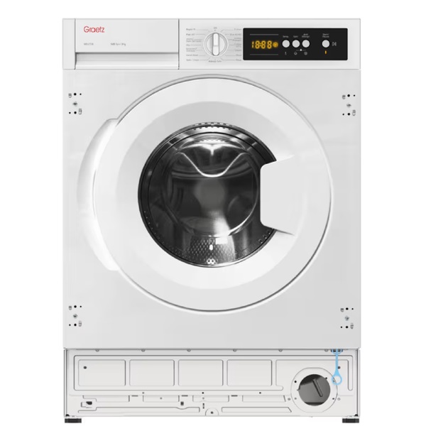 Built in Washing Machine Graetz W814T2 BI, 8Kg, A+, 1400Rpm, White