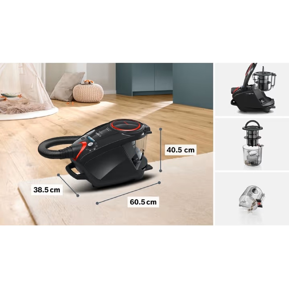 Vacuum Cleaner Bosch BGS7POW2, 800W, 3L, Black