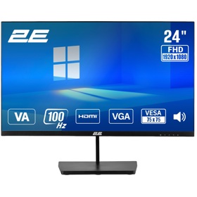 Monitor 2E 2E-B2425B-01.EU, 23.8", FHD, VA, VGA, HDMI, 3.5mm, Black