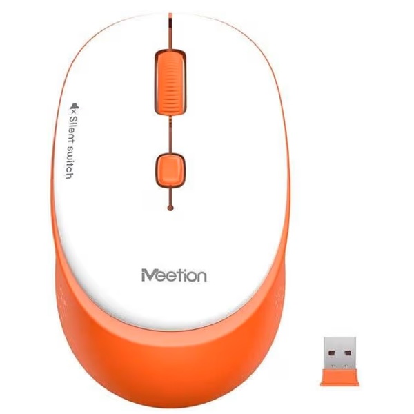 მაუსი Meetion R571, Wireless, USB, Mouse, Orange/White