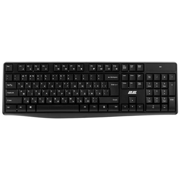 Keyboard And Mouse 2E 2E-MK390MWB_UA, Wireless, USB, Black