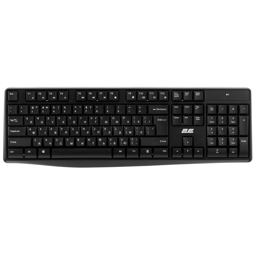 Keyboard And Mouse 2E 2E-MK390MWB_UA, Wireless, USB, Black