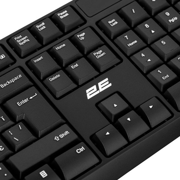 Keyboard And Mouse 2E 2E-MK390MWB_UA, Wireless, USB, Black