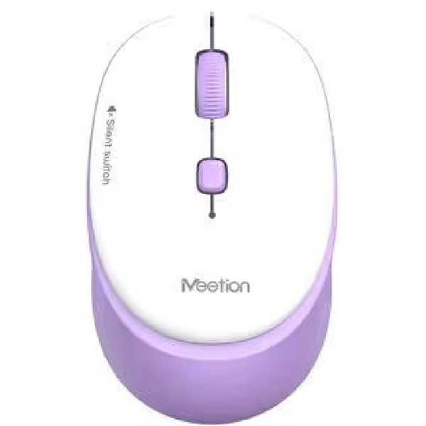 Mouse, Meetion R571, Wireless, USB, Purple/White