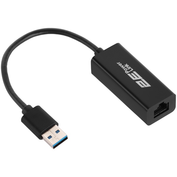 Ethernet Network Adapter 2E 2E-U2085 PowerLink, USB 3.0 To Gigabit, Black