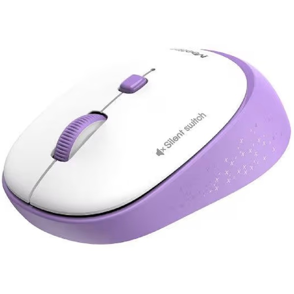 Mouse, Meetion R571, Wireless, USB, Purple/White