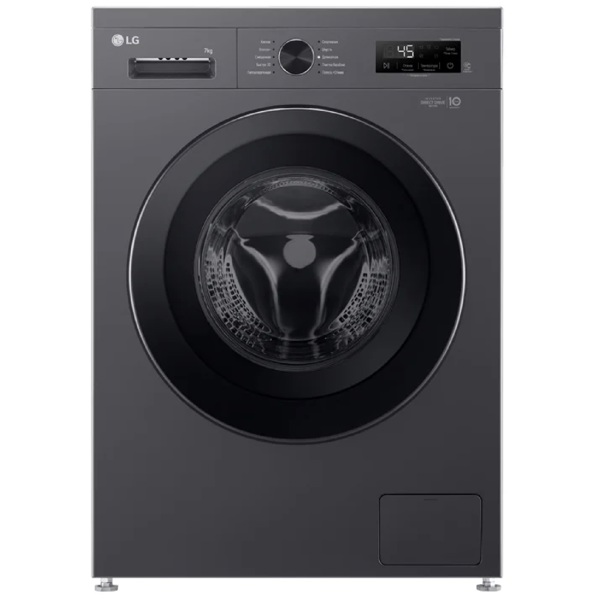 სარეცხი მანქანა LG F2Y2HYP6J.AMBQME2, 7Kg, 1200Rpm, 75dB, Washing Machine, Middle Black