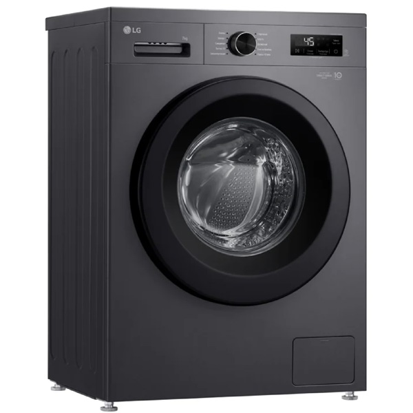 სარეცხი მანქანა LG F2Y2HYP6J.AMBQME2, 7Kg, 1200Rpm, 75dB, Washing Machine, Middle Black