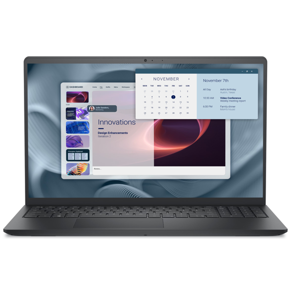 ნოუთბუქი Dell Pro 15 Essential, 15.6", i5-1334U, 16GB, 512GB SSD, Integrated, Black