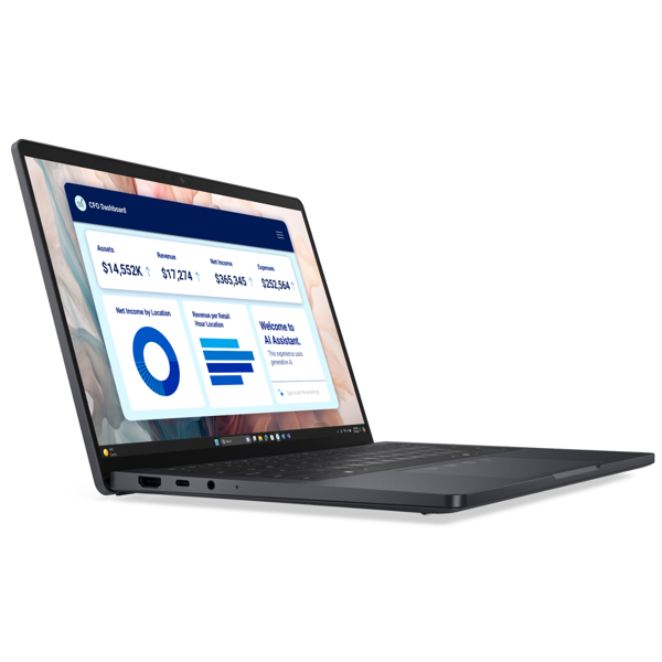 ნოუთბუქი Dell Pro 13 Premium, 13.3", Ultra 7-268V, 32GB, 512GB SSD, Integrated, W11P, Black