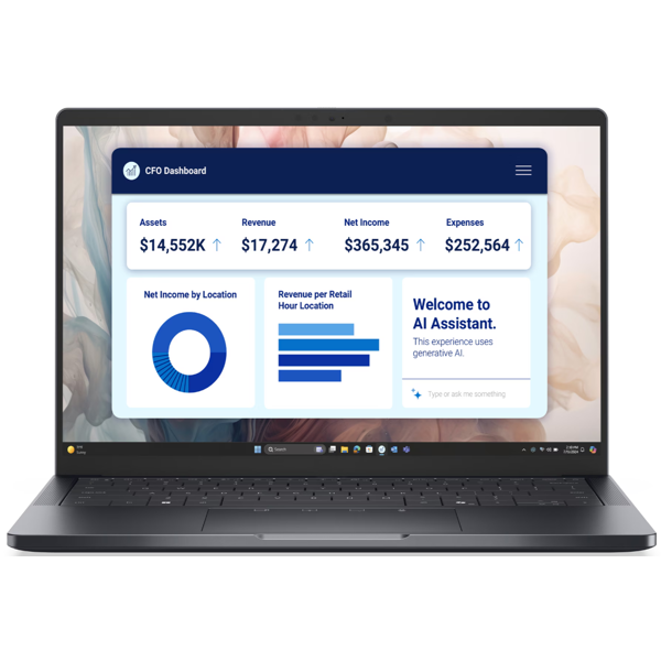 ნოუთბუქი Dell Pro 14 Premium, 14", Ultra 7-268V, 32GB, 512GB SSD, W11P, Black