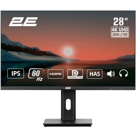 მონიტორი 2E 2E-L2825B-01.UA, 28", Monitor, 4K UHD, IPS, HDMI, DP, 3.5mm, Black