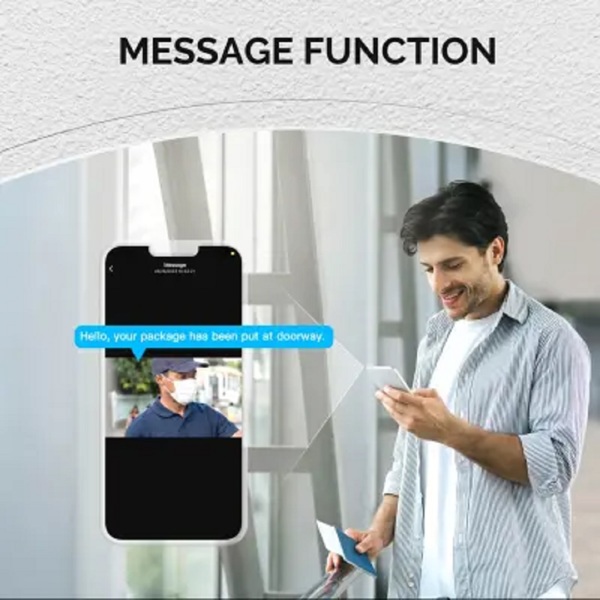 კარის ჭკვიანი ზარი Moes WDB-TY-B20-EU-MS Tuya, IP65, Smart Doorbell, White/Black