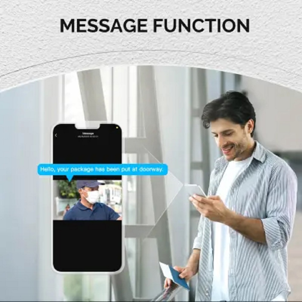 კარის ჭკვიანი ზარი Moes WDB-TY-B20-EU-MS Tuya, IP65, Smart Doorbell, White/Black